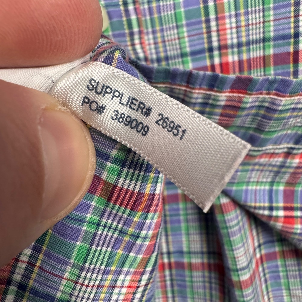 Ralph Lauren Mens XL Classic Fit Plaid Button Down Shirt Multi Color Red Pony - Picture 5 of 9